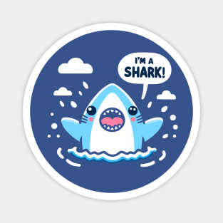 Cheerful I'm A Shark! Sharky Magnet